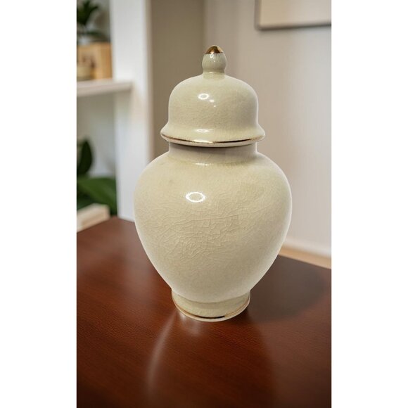 vintage japan satsuma crackle porcelain peacock and floral design ginger jar. - Picture 2 of 9